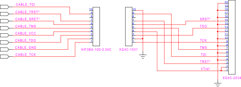 JTAG Conversion Cable Reference Circuit