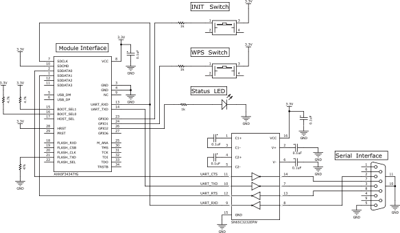 参考回路図(UART起動モード)