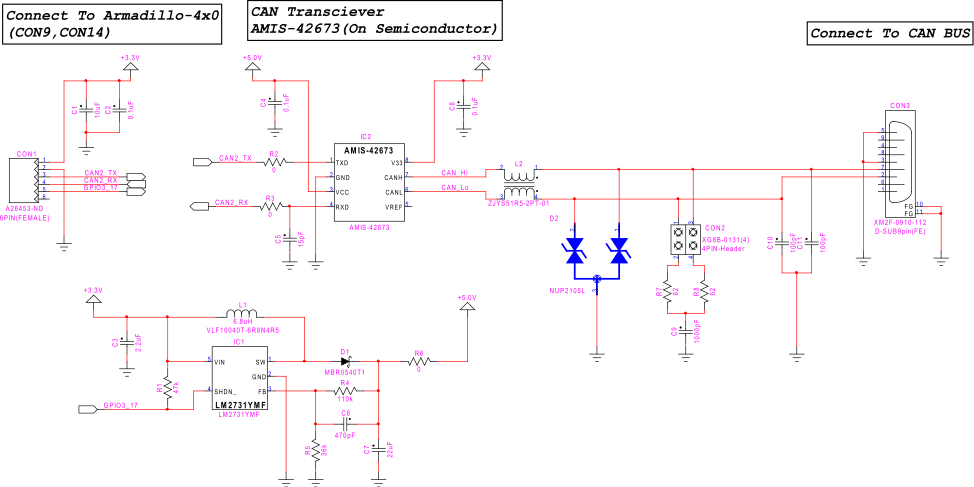 CAN信号の参考回路例