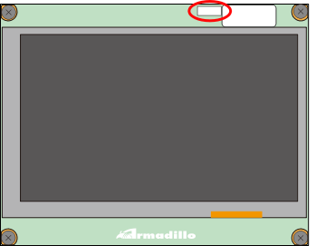 Armadillo-800 EVA LCD拡張ボードのロットシール位置