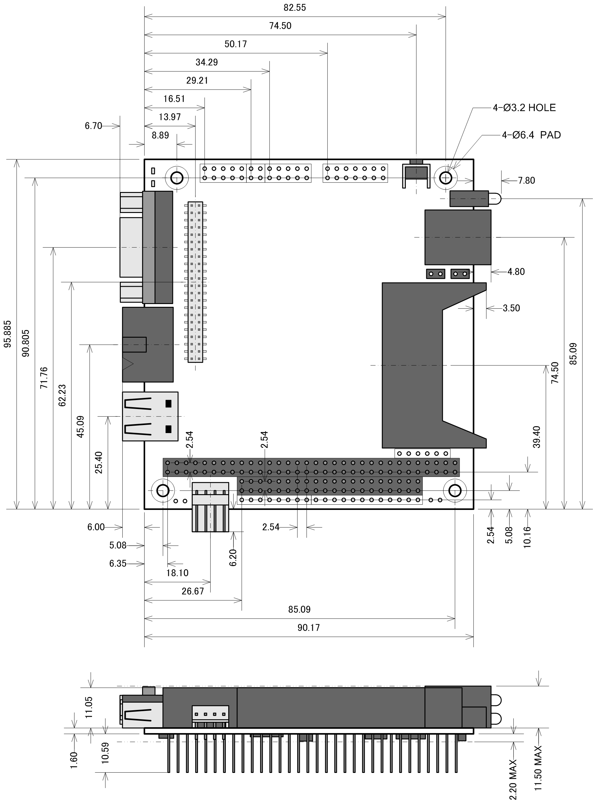 AN011 の基板形状