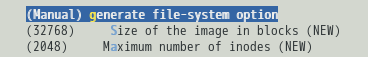ルートファイルシステムサイズの手動設定