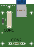 RN4020アドオンモジュール インターフェースレイアウト