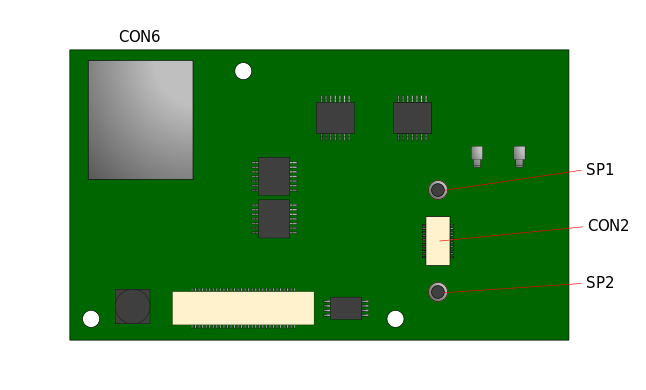 Armadillo-IoT サブユニット インターフェースレイアウト(B面)