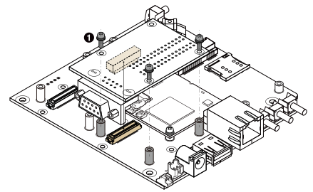 RS232CアドオンモジュールをCON1に接続