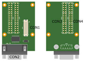 RS232Cアドオンモジュール インターフェースレイアウト