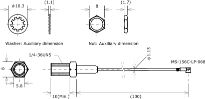 アンテナケーブル部の外形寸法図
