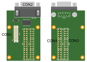 RS232Cアドオンモジュール インターフェースレイアウト