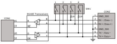 RS485トランシーバ周辺回路